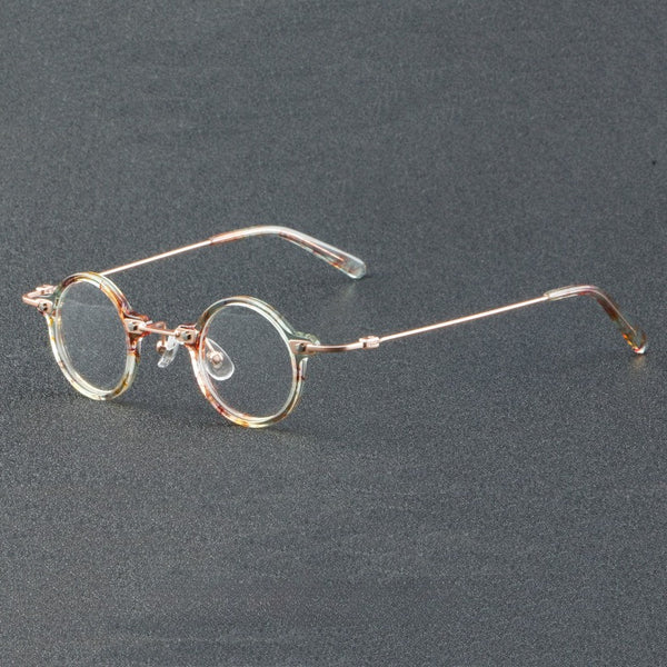 Tatsuo Retro Small Round Acetate Eyeglasses