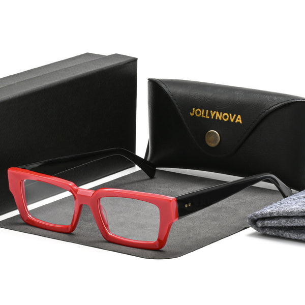 Piller Retro Rectangle Acetate Glasses Frame