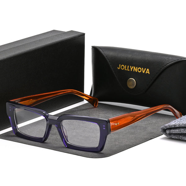 Piller Retro Rectangle Acetate Glasses Frame