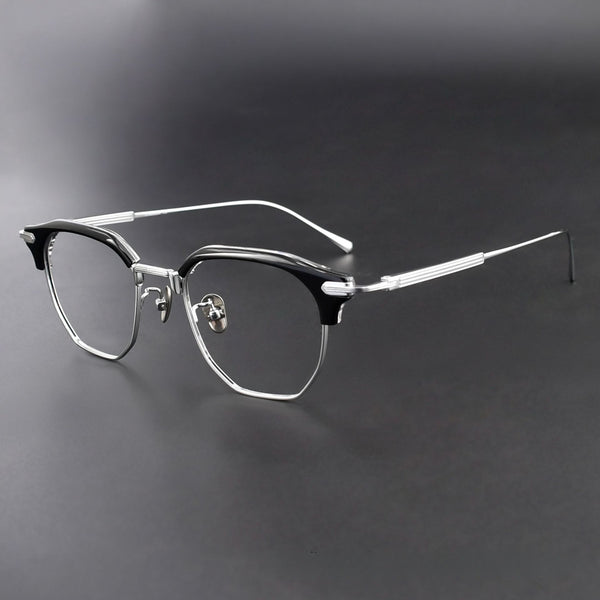 Pamela Retro Rectangle Titanium Eyeglasses Frame