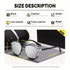 JOLLYNOVA Unisex Portable Full Frame Glasses Polarized Cat-eye Frame Glasses UV400