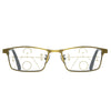 TITANIUM MULTI-FOCUS READING GLASSES  PROGRESSIVE DOUBLE LIGHT ANTI-BLUE LIGHT