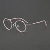 Pinde Vintage Titanium Oval Glasses Frame