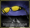 Night Driving Glasses Anti Glare Polarized Night Vision Yellow Driving Fit Over Driving Sunglasses Men and Women