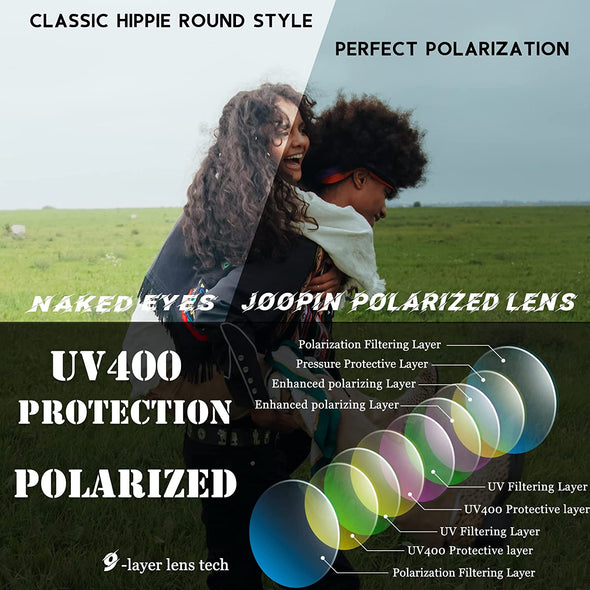 JOLLYNOVA Round Sunglasses for Women Men Circle Sun Glasses UV Protection