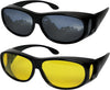 Night Driving Glasses Anti Glare Polarized Night Vision Yellow Driving Fit Over Driving Sunglasses Men and Women