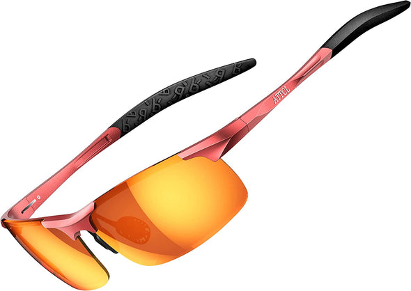 JOLLYNOVA Men's Fashion Driving Polarized Sunglasses for Men - Al-Mg metal Ultralight Frame