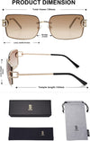 JOLLYNOVA Vintage Rectangle Sunglasses for Women,Trendy Rimless 90s UV400 Womens Y2K Shades SJ1178