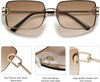 JOLLYNOVA Vintage Rectangle Sunglasses for Women,Trendy Rimless 90s UV400 Womens Y2K Shades SJ1178