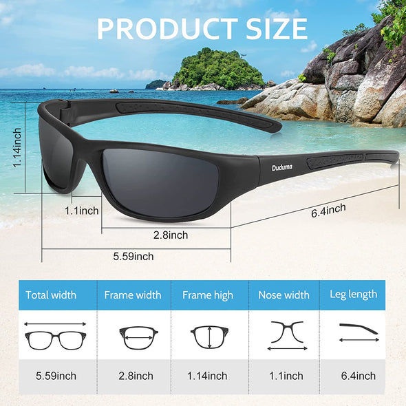 JOLLYNOVA Sports Polarized Sunglasses for Men Women Baseball Cycling Golf Fishing Sun Glasses UV Blocking Tr8116