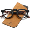 JollyNova HD7 Readers Anti-Blue Light Men's Retro Round Progressive Multi-focus Reading Glasses