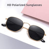 JOLLYNOVA Polarized Hexagon Sunglasses for Women Men Polygon Square Sun Glasses UV400 Protection Metal Frame