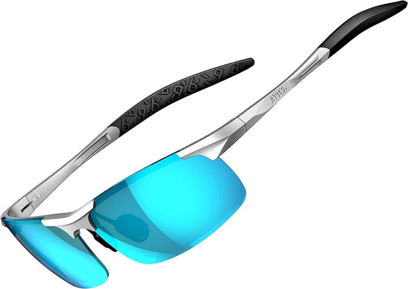 JOLLYNOVA Men's Fashion Driving Polarized Sunglasses for Men - Al-Mg metal Ultralight Frame