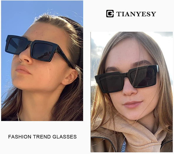 JOLLYNOVA Sunglasses For Women Minimalist Classic Design Fashion UV400 Square Sun Glasses Unisex TY2984