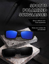 Jollynova Polarized Sunglasses Men Womens Trendy Retro Sports Rectangular Wrap Around Vintage Shot Shield