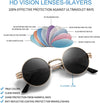 Circle Steampunk Sunglass - Unique Lennon Hippie Shades - Metal Frame UV Blocking Lens