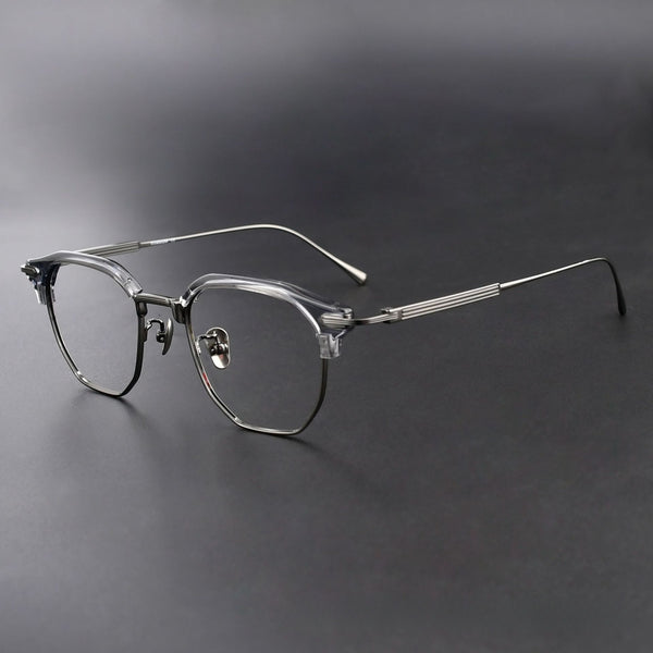 Pamela Retro Rectangle Titanium Eyeglasses Frame