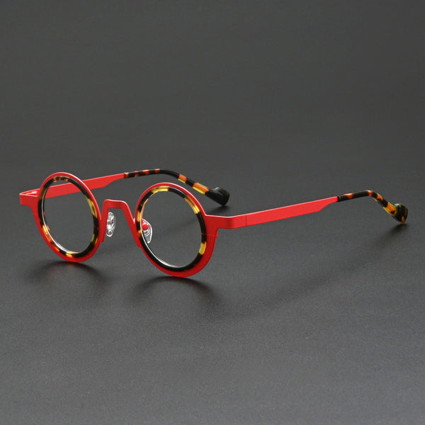 Jago Titanium Acetate Round Glasses Frame