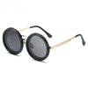 Lela Retro Round Double Beam ND Dimming Sunglasses