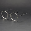 Violet Titanium Vintage Round Eyeglasses Frame