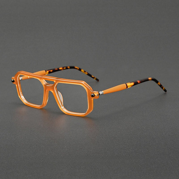 Parke Double-bridge Retro Acetate Eyeglasses Frame