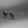 Nhu Round Titanium Glasses Frame With Magnetic Sunglasses Clips