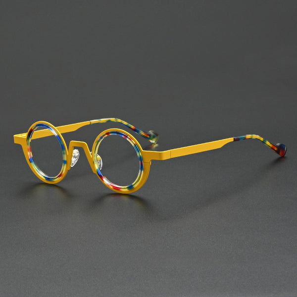 Jago Titanium Acetate Round Glasses Frame