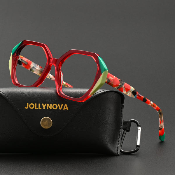 Eaddy Retro Geometric Acetate Eyeglasses Frame
