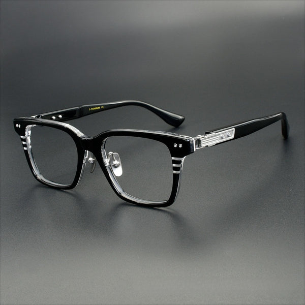 Jacque Retro Rectangle Acetate Eyeglasses Frame