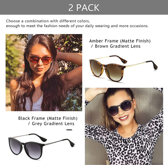 JOLLYNOVA Vintage Round Sunglasses for Women Men Classic Retro Designer Style