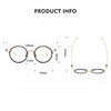 Violet Titanium Vintage Round Eyeglasses Frame