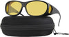 Night Driving Glasses Anti Glare Polarized Night Vision Yellow Driving Fit Over Driving Sunglasses Men and Women