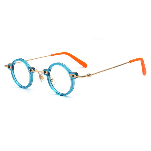 Tatsuo Retro Small Round Acetate Eyeglasses