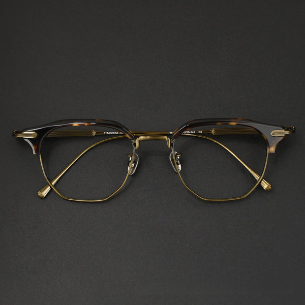 Pamela Retro Rectangle Titanium Eyeglasses Frame