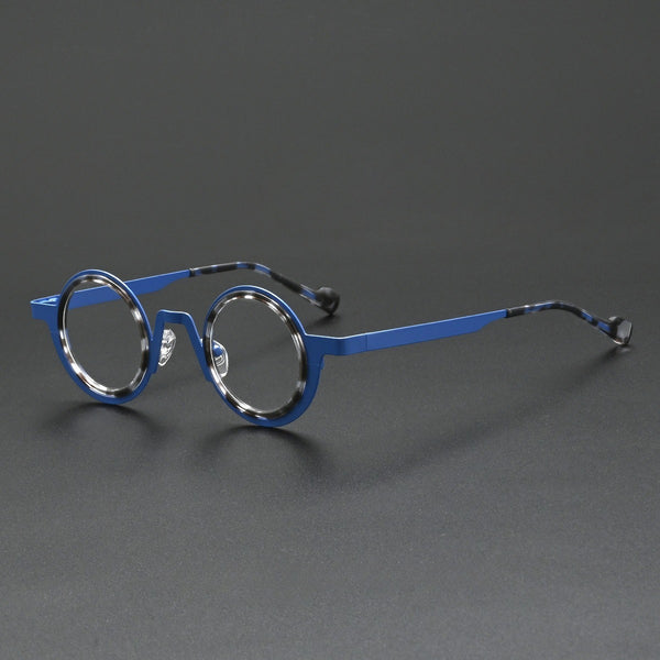 Jago Titanium Acetate Round Glasses Frame