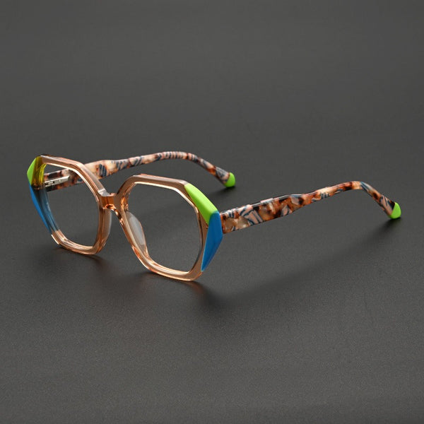 Eaddy Retro Geometric Acetate Eyeglasses Frame