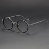 Violet Titanium Vintage Round Eyeglasses Frame