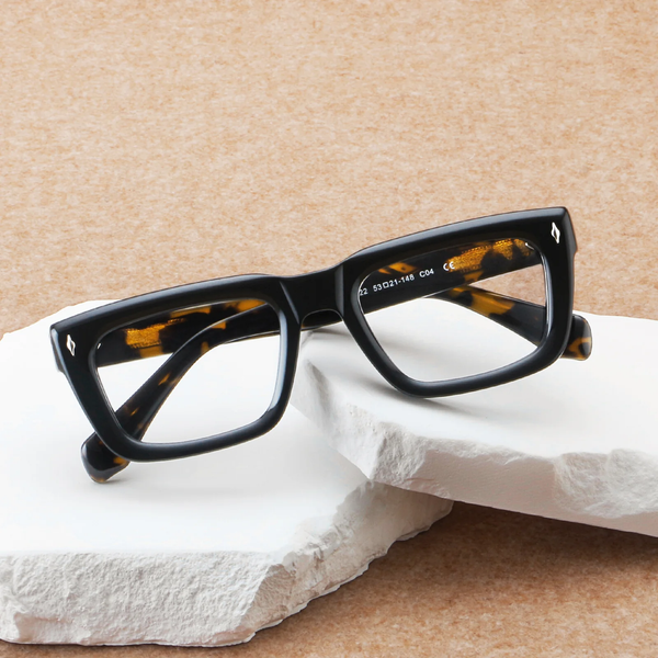 Sutton Retro Rectangle Acetate Glasses Frame
