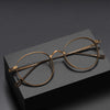 Oscar Titanium Vintage Round Eyeglasses Frame