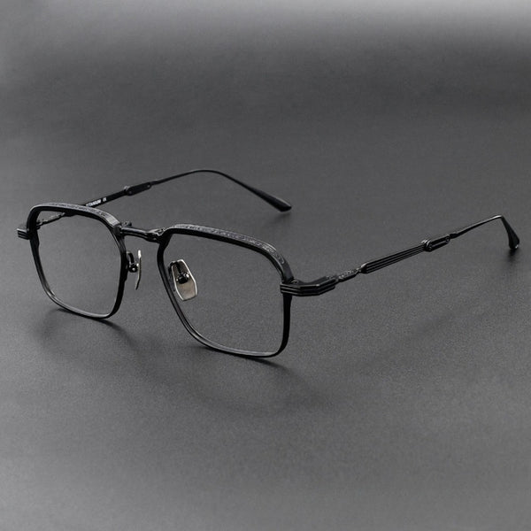 Phu Vintage Rectangle Titanium Foldable Eyeglasses Frame