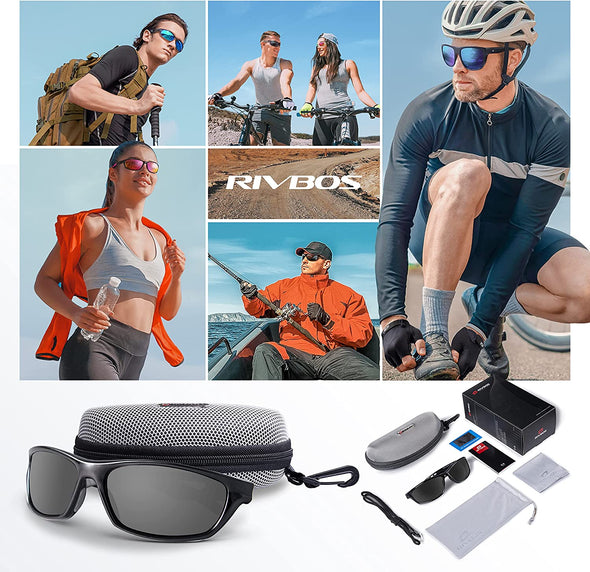 JOLLYNOVA Polarized Sports Sunglasses Driving shades For Men TR90 Unbreakable Frame RB831