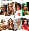 JOLLYNOVA Vintage Rectangle Sunglasses for Women,Trendy Rimless 90s UV400 Womens Y2K Shades SJ1178