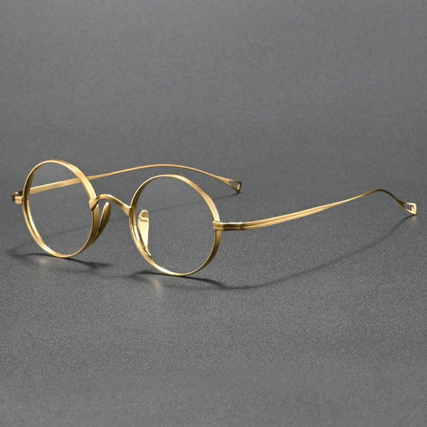 Monroe Titanium Round Glasses Frame