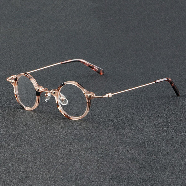 Tatsuo Retro Small Round Acetate Eyeglasses