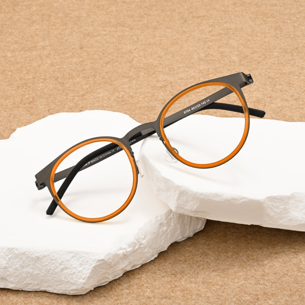 Leander Titanium Vintage Round Eyeglasses Frames