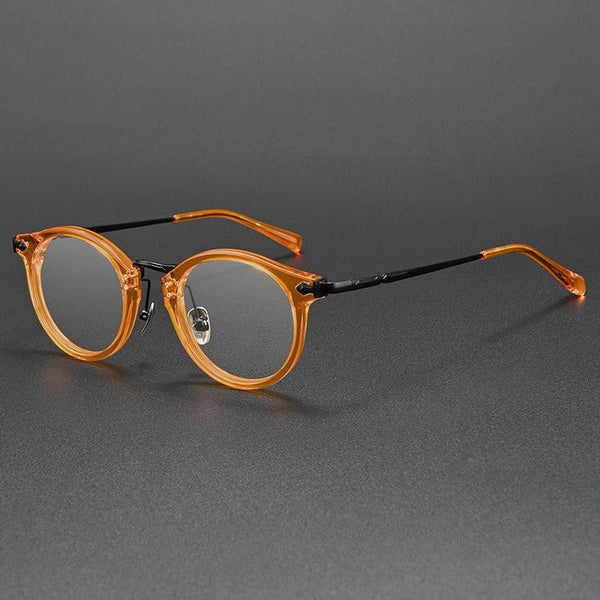 Sylor Titanium Vintage Oval Eyeglasses Frames