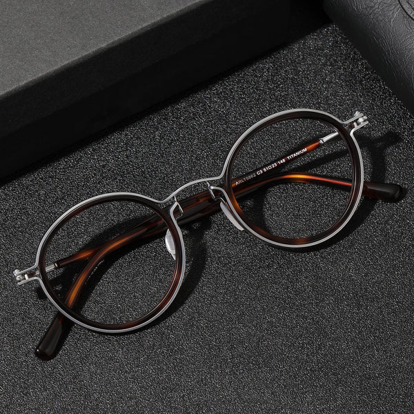 Tate Vintage Round Acetate Glasses Frame