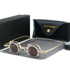 Hux Geometric Titanium Glasses Frame With Magnetic Sunglasses Clips