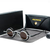 Nhu Round Titanium Glasses Frame With Magnetic Sunglasses Clips