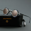 Nhu Round Titanium Glasses Frame With Magnetic Sunglasses Clips